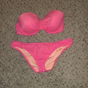 Victorias Secret Knockout Bikini Bottom and Bandeau Push-up set